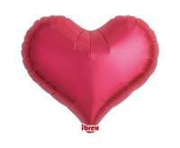 Balon foliowy, serce Jelly 18", Metallic Rubi Red, 5 szt.