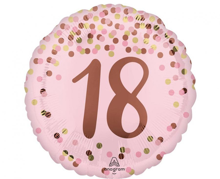Balon foliowy 18" Pretty pink 18th birthday