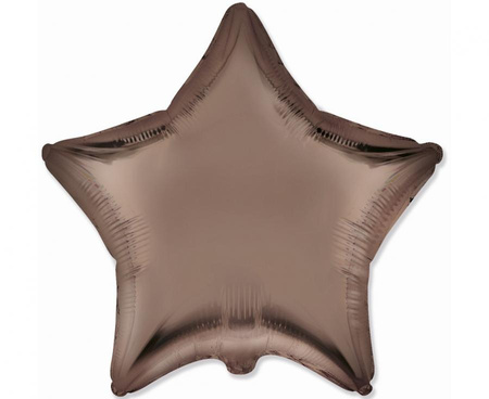Balon foliowy 18" - Gwiazda (satynowy brązowy)