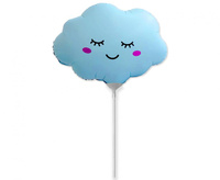 Balon foliowy 14" - Chmurka (matowa Baby Blue)