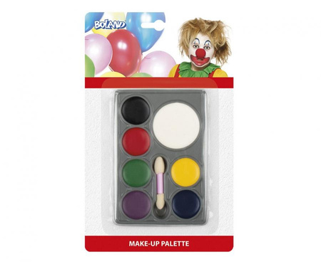 Zestaw farbek do twarzy KLAUN (7 kolorów, aplikator)