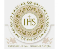 Zaproszenie kwadrat ZKW 120x120 Komunia Dziecięce - Chłopiec, Dziewczynka, Religia, Złote, 10szt.