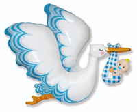 Balon foliowy 24 cale - Bocian Baby Boy