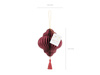 Bombka papierowa honeycomb Latarnia, bordo, 13,2x15cm