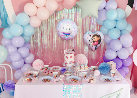 Balon foliowy serce Koci Domek Gabi, 35cm, mix