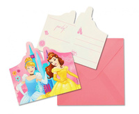 Zaproszenia z kopertami "Princess Live Your Story ", 6 szt. (papier FSC)