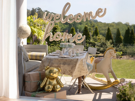 Balon foliowy Welcome Home, 335x71 cm, cappuccino