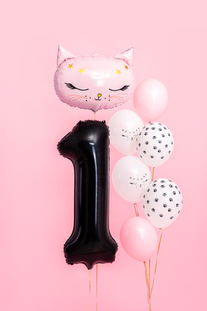 Balon foliowy Cyfra ''1'', 86cm, czarny