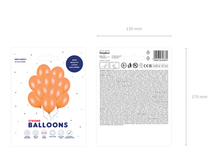 Balony Strong 27cm, Metallic Mand. Orange (1 op. / 10 szt.)
