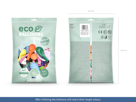 Balony Eco 26cm metalizowane, mix (1 op. / 100 szt.)