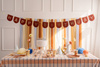 Baner filcowy, Happy Birthday, brązowy, 3m