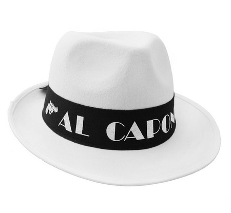 Kapelusz "Al Capone", biały