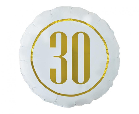 Balon foliowy 30 (biały), 18 cali