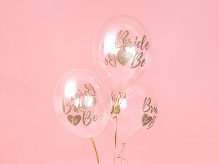 Balony 30cm, Bride to be, Crystal Clear (1 op. / 50 szt.)