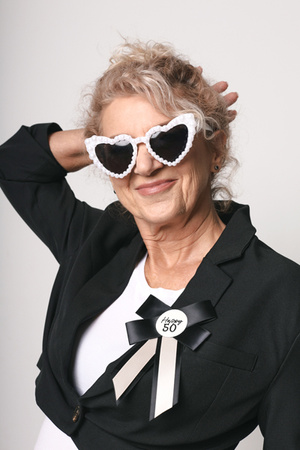 Okulary Serduszka z perłami, biały