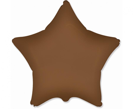 Balon foliowy 18" - Gwiazda (matowa Choco Brown)