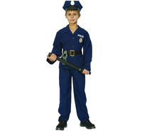 Zestaw dla dzieci Policjant USA (koszula, pasek, spodnie, czapka), rozm. 110/120 cm