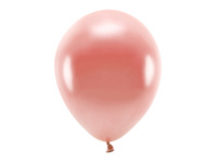 Balony Eco 30cm metalizowane, różowe złoto (1 op. / 10 szt.)