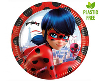 Talerzyki papierowe Miraculous Ladybug (ZAG), next generation, 23cm, 8 szt. (plastic-free)