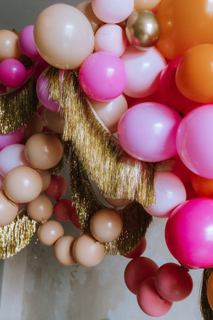 Balony z łącznikiem, 33 cm, jasny różowy (1 op. / 20 szt.)