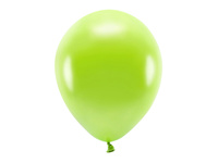 Balony Eco 30cm metalizowane, zielone jabłuszko (1 op. / 10 szt.)