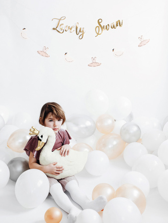 Balony Strong 12cm, Metallic Silver Snow (1 op. / 100 szt.)