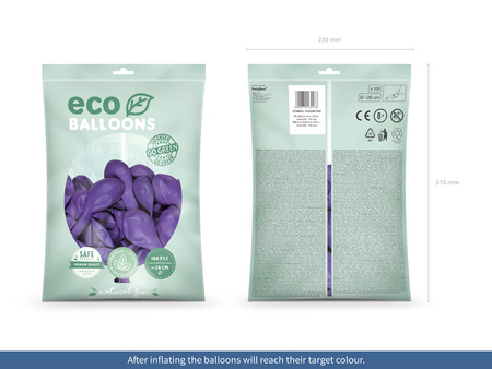 Balony Eco 26cm pastelowe, lawenda (1 op. / 100 szt.)