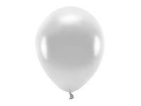 Balony Eco 30cm metalizowane, srebrny (1 op. / 100 szt.)