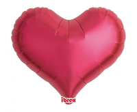 Balon foliowy, serce Jelly 14", Metallic Red, 5 szt.