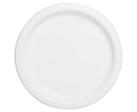 Talerzyki papierowe, białe, 18 cm, 8 szt.