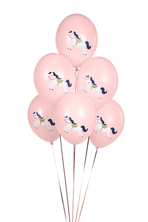 Balony 30 cm, Konik, Pastel Pale Pink (1 op. / 50 szt.)
