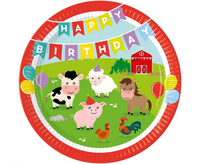 Talerzyki papierowe Farm, next generation, 23cm, 8 szt. (plastic-free)