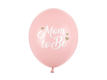 Balony 30 cm, Mom to Be, Pastel Pale Pink (1 op. / 6 szt.)