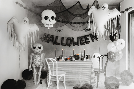 Balon foliowy Halloween, 280x46 cm, czarny