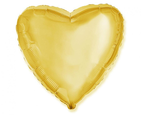 Balon foliowy 18" - "Serce" (złote)
