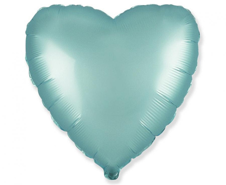 Balon foliowy 18" - Serce (satynowy pastel jasnoniebieski)