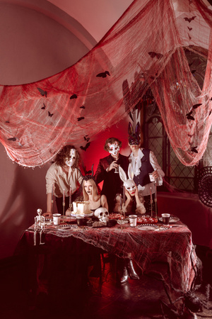 Opaska Rogi z tiulem, 30x76 cm, czarny