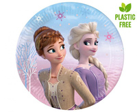 Talerzyki papierowe Frozen 2: Wind Spirit, next generation, 20cm, 8 szt. (plastic-free)
