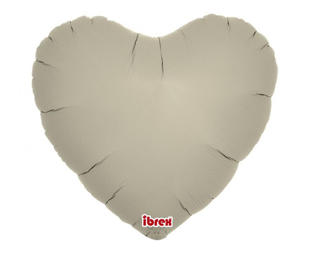 Balon foliowy, serce 14", Sand Gray, 5 szt.