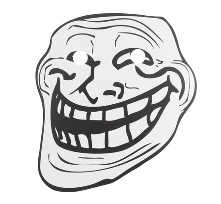 Maska papierowa "Trollface"