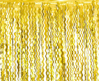Kurtyna Spirale, metaliczna złota, 100x200 cm