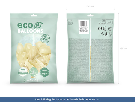 Balony Eco 30cm, transparentny (1 op. / 100 szt.)