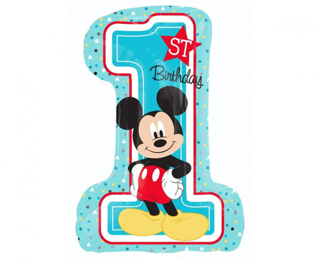 Balon foliowy 36" - "Micky Mouse 1st Birthday "