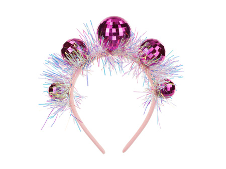 Opaska Kule Disco, 17.5x17.5 cm, różowy