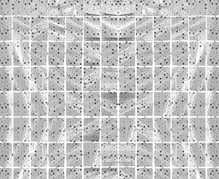 Kurtyna Kwadrat-gwiazdki, metaliczna srebrna, 100x200 cm