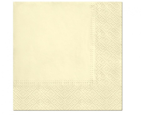 Serwetki gładkie jednokolorowe Champagne 33x33 cm / 20 szt.
