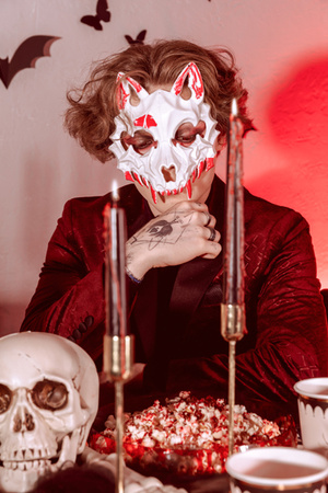 Maska Krwawy Wilk, 17x20cm, mix