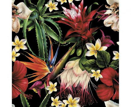 Serwetki papierowe Paradise Flowers on Black, 33 x 33 cm,  20 szt.