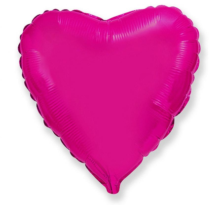 Balon foliowy 18" - "Serce" (ciemnoróżowe)