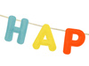 Baner filcowy, Happy Birthday, mix, 3m